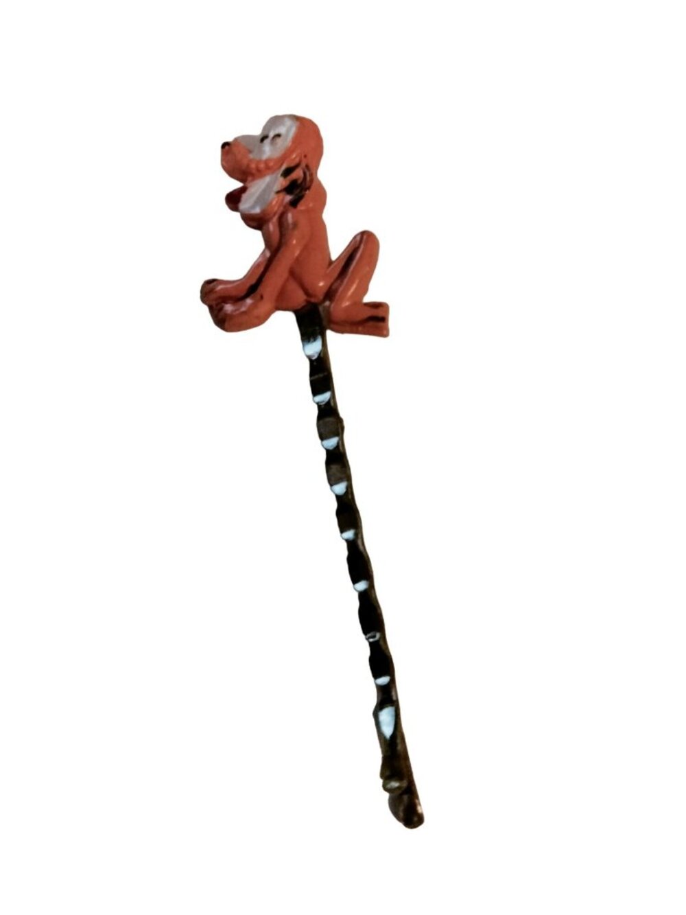 Disney Pluto Girls Hairpin Orange Bobby Pin Vintage - Picture 4 of 4